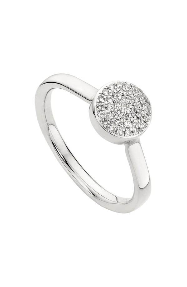 Ava Diamond Button Ring