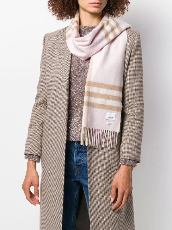 cashmere check scarf