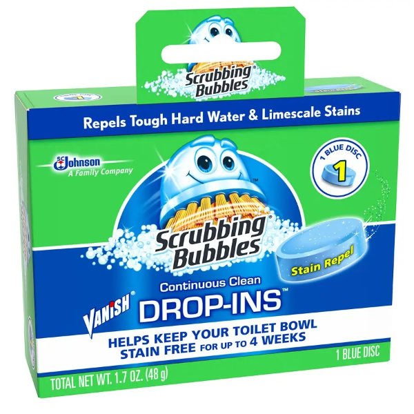 Drop-Ins Toilet Cleaning Tablet with Scrubbing Bubbles