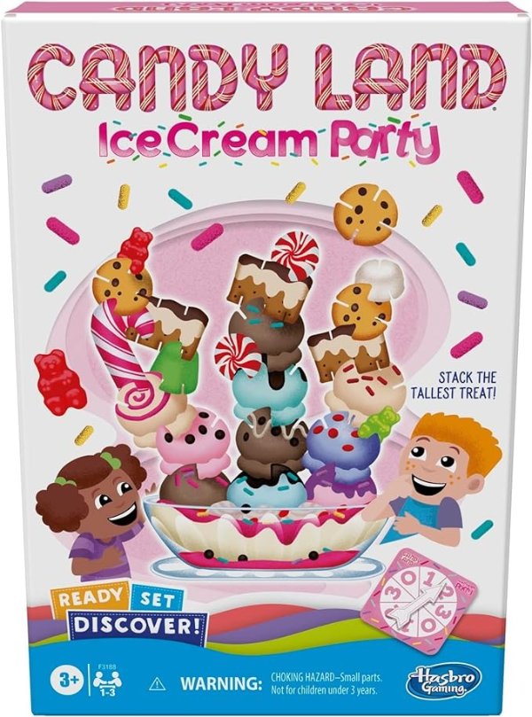 Gaming Candy Land Ice Cream Party Preschool Game for 2-4 Players, Games for Preschoolers, Ages 3 and Up