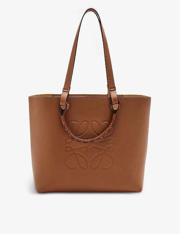 Anagram small leather tote bag