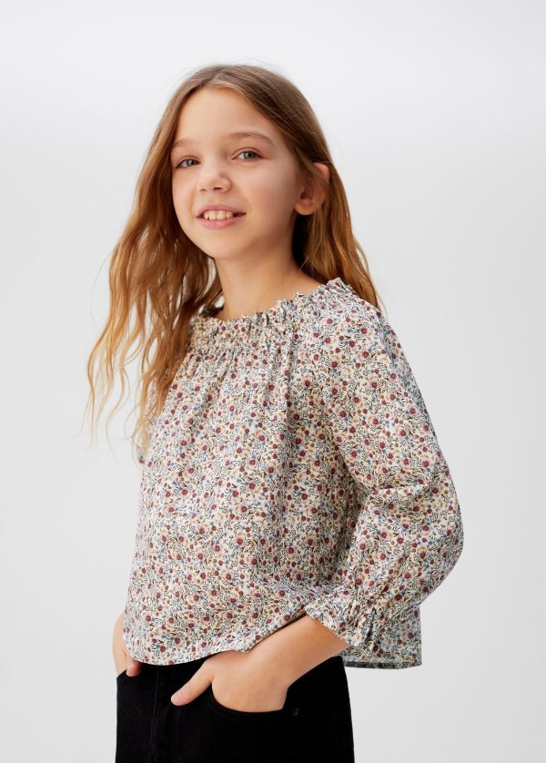Printed off-shoulder blouse - Girls | OUTLET USA