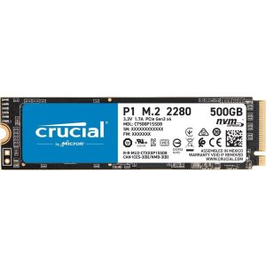 Crucial P1 500GB 3D NAND NVMe PCIe M.2 固态硬盘