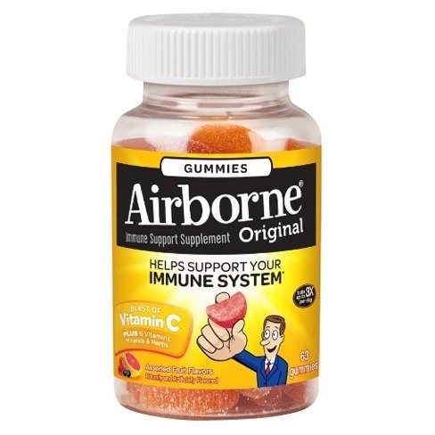 Airborne Immune Support Gummies - Assorted Fruit - 63ct