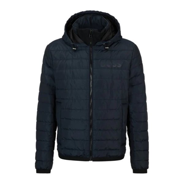 water-repellent padded jacket with tonal logo