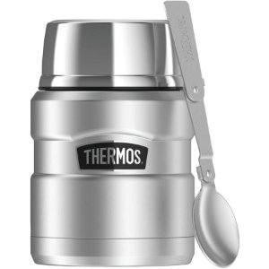 Thermos Sk3000sttri4 Stainless King Vacuum-insulated Food Jar With Folding Spoon, 16 oz, Silver - Walmart.com
