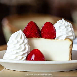 The Cheesecake Factory Orders over $15 Limited Time Deal