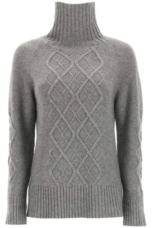 cacio sweater with aran motif