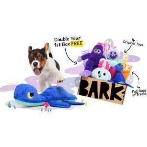BarkBox 狗狗惊喜盲盒 首月升级共4个玩具+4包零食 $22/月