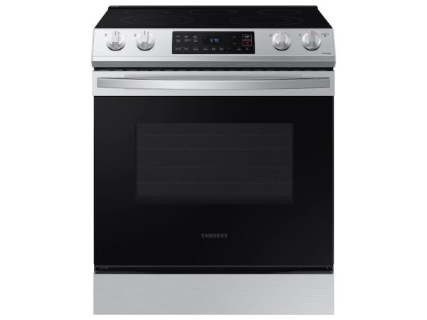 6.3 cu. ft. Front Control Slide-In Electric Range in Stainless Steel Ranges - NE63T8111SS/AA | Samsung US