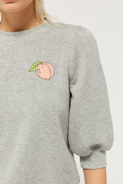 Project Social T Peach Puff Sleeve Sweatshirt