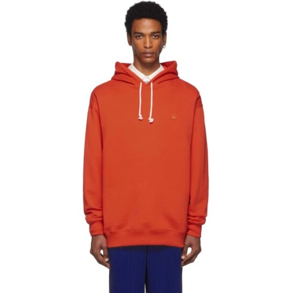 Red Oversized Farrin Face Hoodie