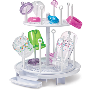 The First Years Spin Stack Drying Rack 2 Level Baby Bottle Drying Rack