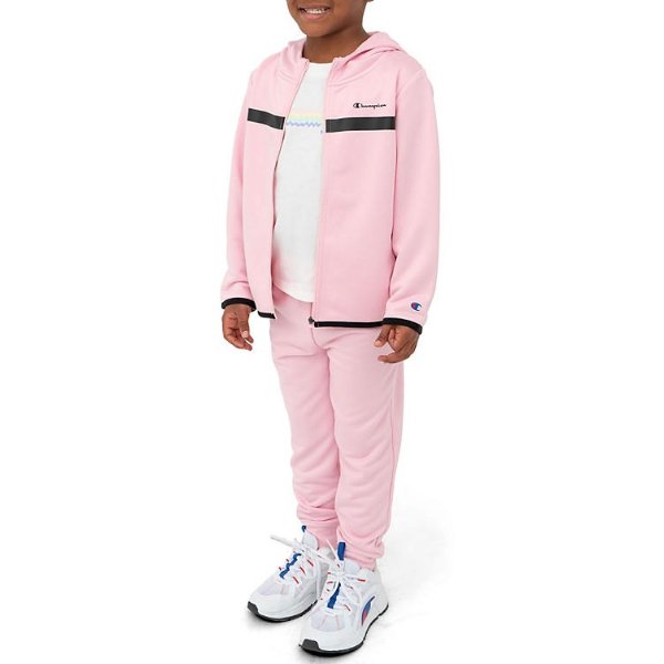 Toddler Girls' Active Hoodie, Joggers and T-Shirt Set - Sam's Club