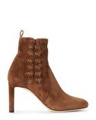 Cedar Mallory Lace-Up Suede Booties