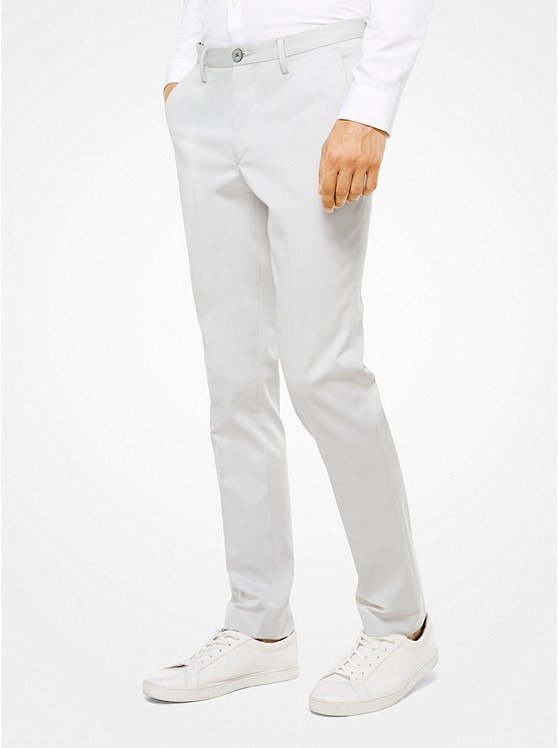 Slim-Fit Stretch-Cotton Trousers