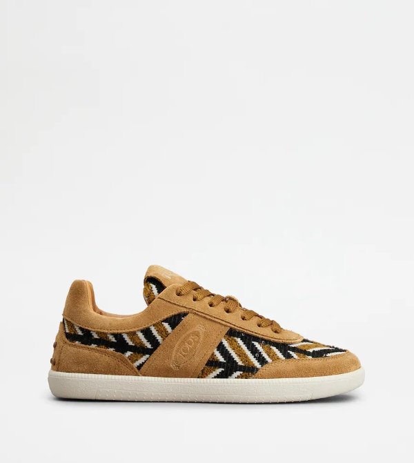 Tabs Sneakers in Suede and Fabric - BROWN