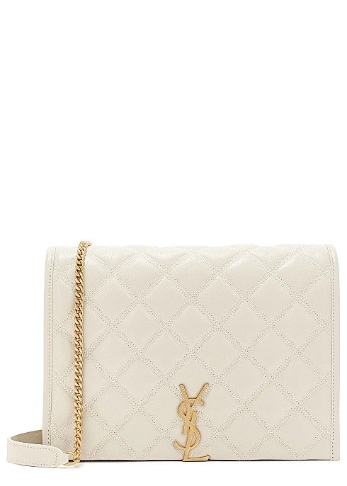 Becky small ivory leather shoulder bag
