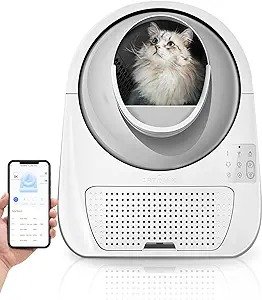 CATLINK Self Cleaning Automatic Litter Box for Cats 3.3~22lbs-APP Control,Double Odor Removal-Extra Large with 40 Liners&1 Carbon Filter Box Included -Smart Robot Cat Litter Box (2023 New Version)