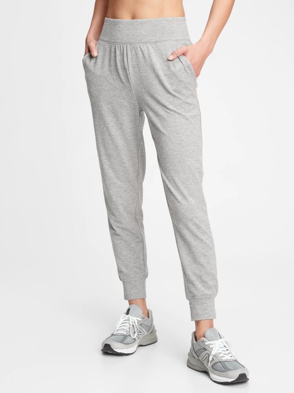 Fit High Rise Brushed Tech Jersey Joggers