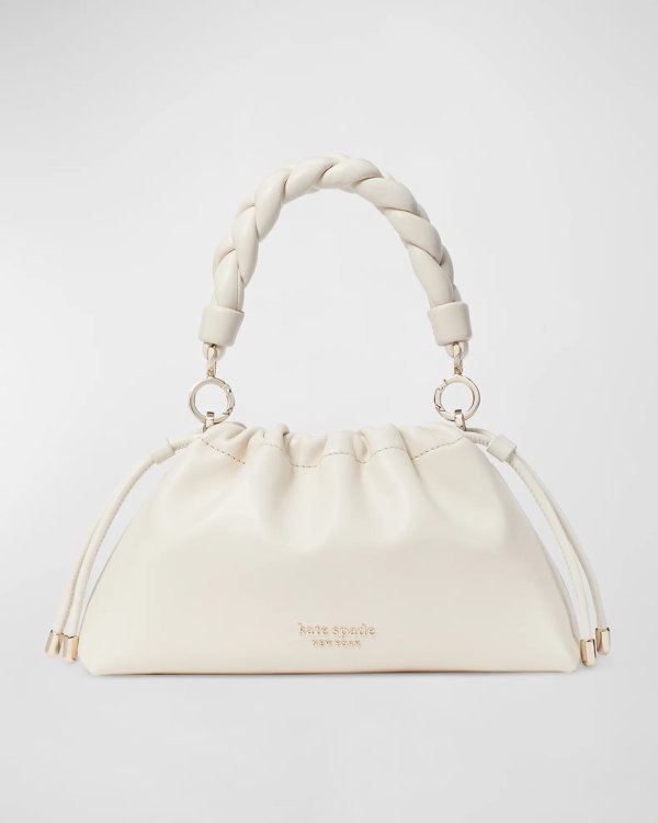 meringue small napa leather top-handle bag