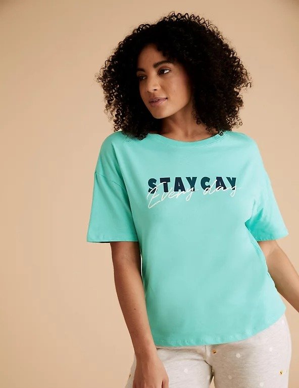 纯棉Staycay睡衣T恤