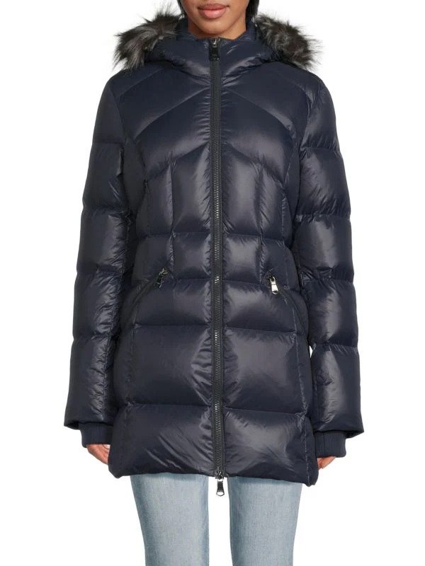 Ares Faux Fur Trim Hooded Puffer Jacket