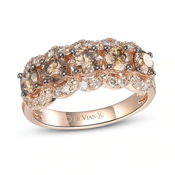 Le Vian Creme Brulee Diamond Ring 1 1/2 ct tw Round 14K Strawberry Gold|Jared