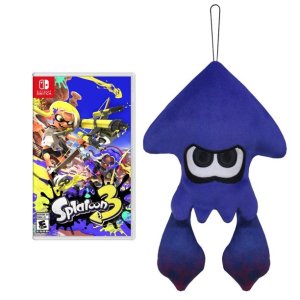 Splatoon 3, Nintendo Switch + Free Neon Blue Inkling Squid Plush