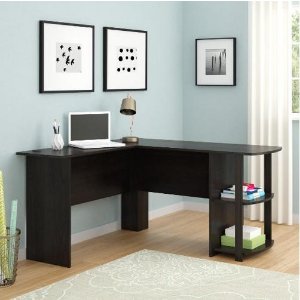 Ameriwood L-Shaped Desk with Bookshelves