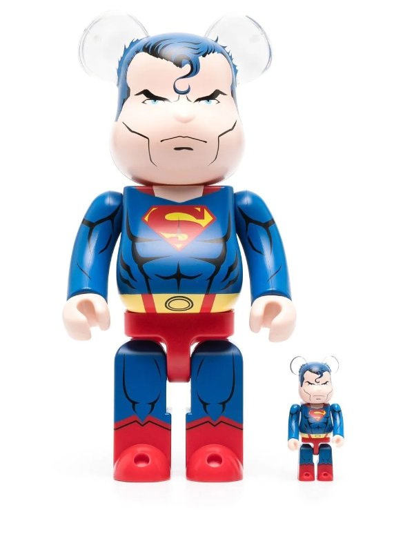 x Superman BE@RBRICK 100% and 400%摆件套装