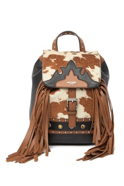 Leather & Hair Western Studded Backpack
