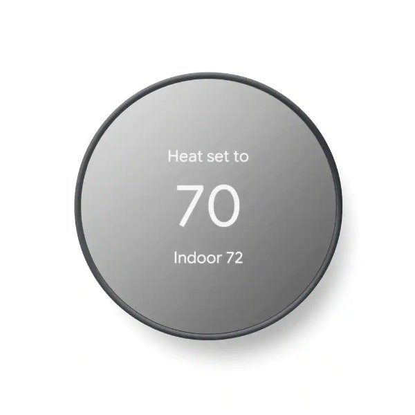 Nest Thermostat - Smart Programmable Wi-Fi Thermostat - Charcoal