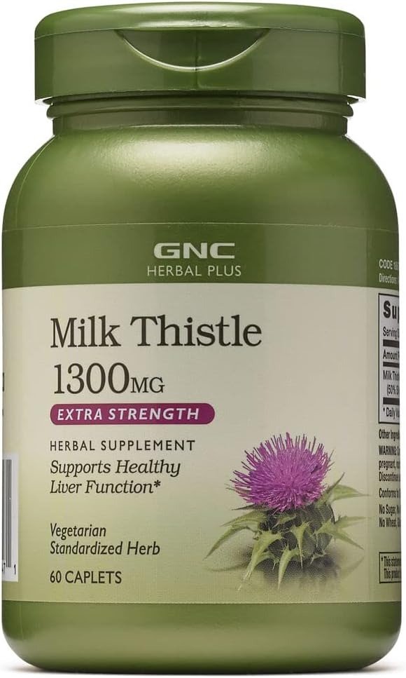 Herbal Plus Milk Thistle 1300mg | Supports Liver Health | 60 Caplets