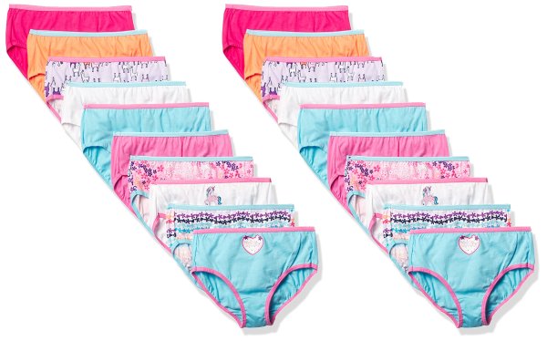 Girls' Underwear Pack, 100% Cotton Bikini Panties