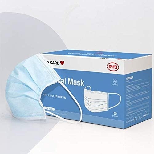 Single-use Level II Ear Loop Mask, Non-sterile, Appropriate for medical or personal use (50)