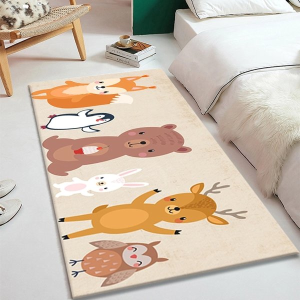 Cartoon Carpet Cute Simple Living Room Rugs Home Bedside Foot Mat Bedroom Decor Soft Area Rug