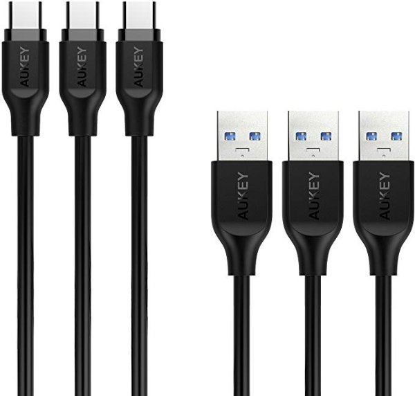 [Updated] USB C Cable 3.3ft, [3 Pack] USB 3.0 Type C Cable Fast Charge for Samsung Galaxy S9 S9 Plus S8 S8 Plus Note 8, LG V30 V20 G6 G5, HTC U11/10 and More