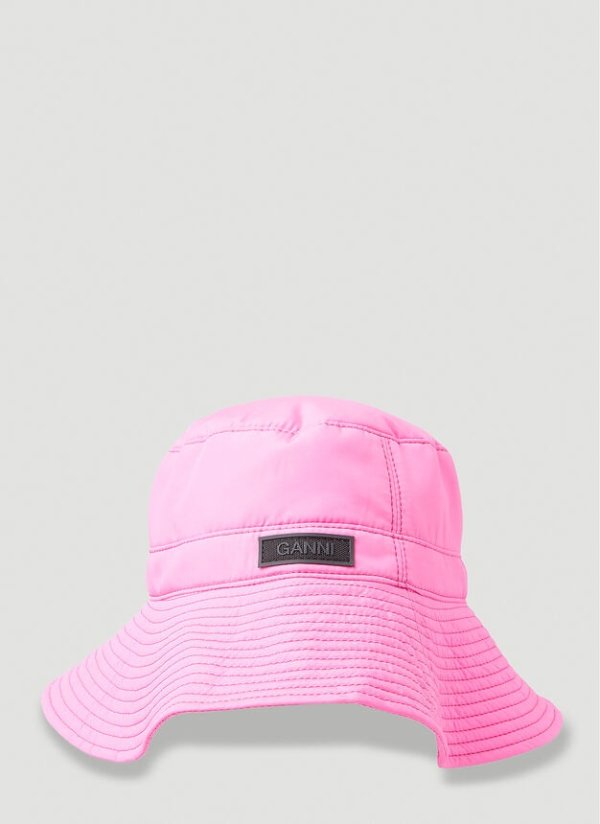 Recycled Tech Bucket Hat in Pink