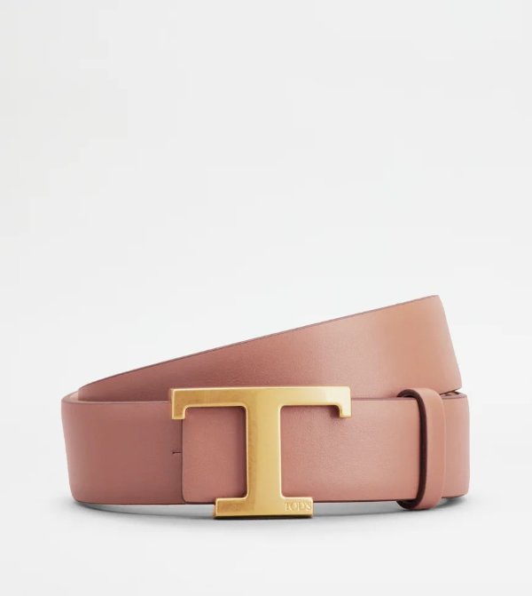 T Timeless Reversible Belt in Leather