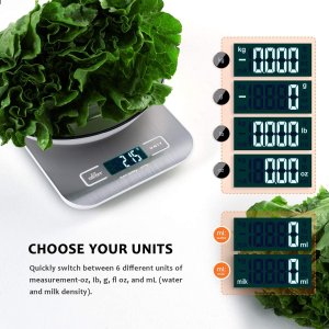 $16.99(原价$25.99)Supkitdin 多功能5kg厨房电子秤 LCD液晶显示