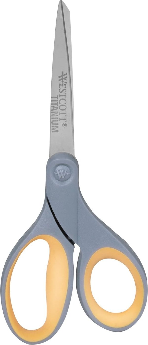 Westcott Titanium Bonded Scissors With Soft Handles, 7" Straight