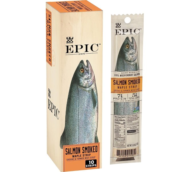 EPIC 烟熏三文鱼零食条 共10条