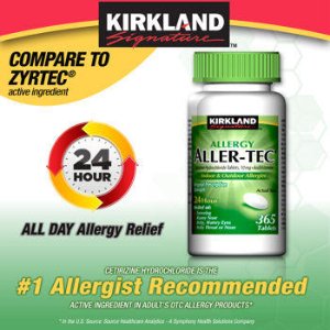 Kirkland Signature™ Aller-Tec™抗过敏盐酸西替利嗪片365粒