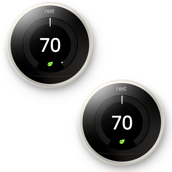 2-PackNest 3rd Gen. Learning Thermostat (White)