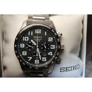 Seiko Men's SSC229 Sport Solar-Power Stainless Steel Bracelet Watch