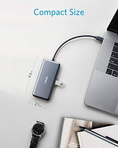 USB C Hub, 7-in-1 USB C Adapter, with 4K USB C to HDMI, 100W Power Delivery, USB C Data Port, microSD/SD Card Reader, 2 USB 3.0 Ports, for MacBook Pro 2017/2018, Chromebook, XPS, and More