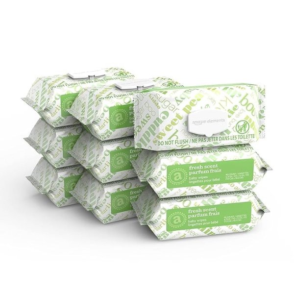  Baby Wipes, Fresh Scent, 810 Count Flip-Top Packs
