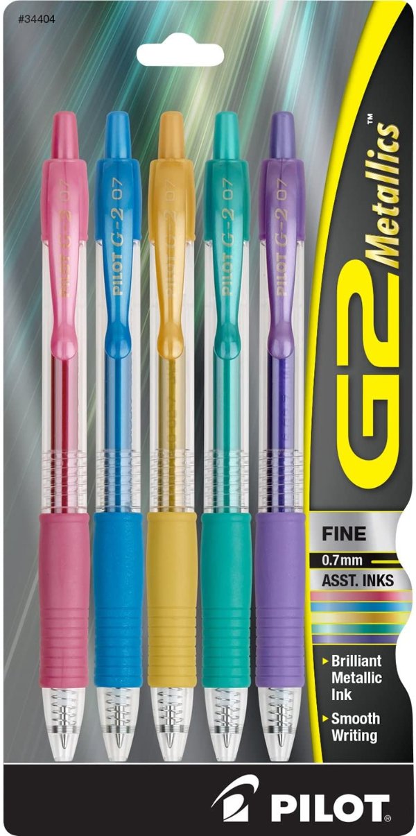 G2 彩色凝胶笔，5支装