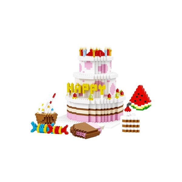 ZRK 生日蛋糕 乐高拼装积木模型 儿童玩具礼物 | 亚米